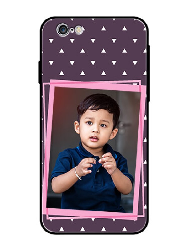 Custom Apple iPhone 6s Custom Glass Mobile Case  - Triangle Pattern Dotted Design