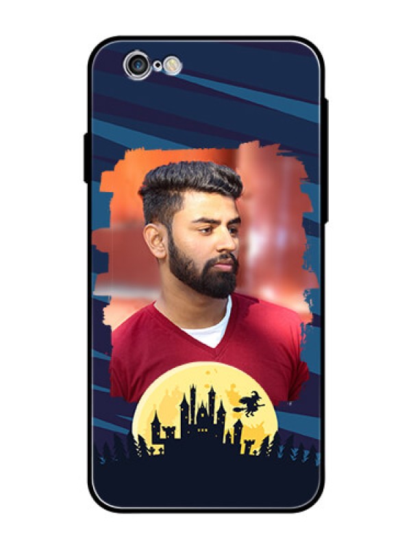 Custom Apple iPhone 6s Photo Printing on Glass Case  - Halloween Witch Design 