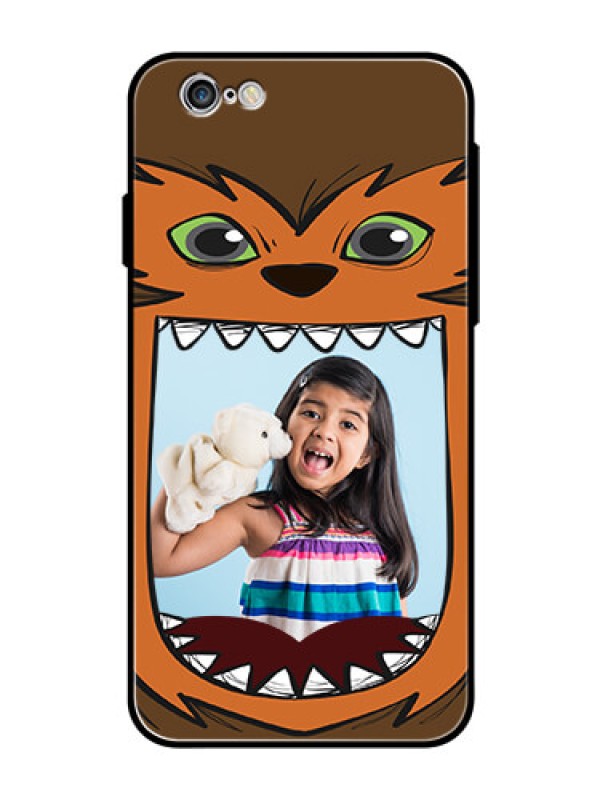 Custom Apple iPhone 6s Photo Printing on Glass Case  - Owl Monster Back Case Design