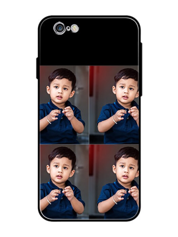 Custom Iphone 6S 4 Image Holder on Glass Mobile Cover