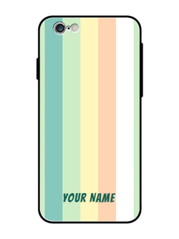 Custom iPhone 6S Photo Printing on Glass Case - Multi-colour Stripes Design