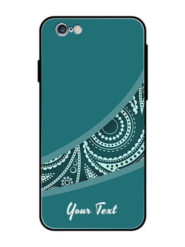 Custom iPhone 6S Photo Printing on Glass Case - semi visible floral Design