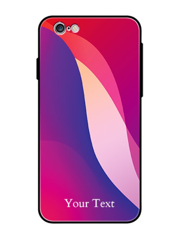 Custom iPhone 6S Personalized Glass Phone Case - Digital abstract Overlap Design