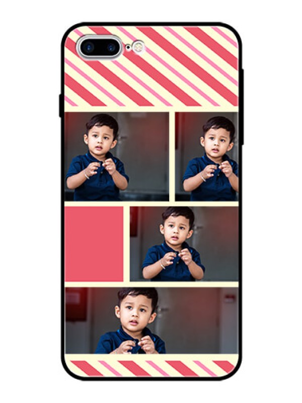 Custom Apple iPhone 7 Plus Personalized Glass Phone Case  - Picture Upload Mobile Case Design