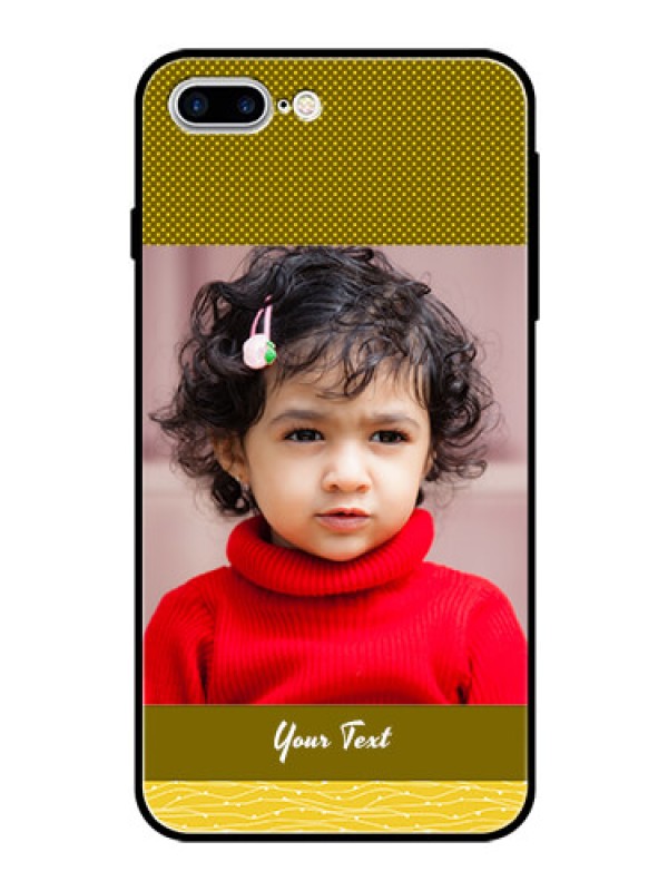 Custom Apple iPhone 7 Plus Custom Glass Phone Case  - Simple Green Color Design