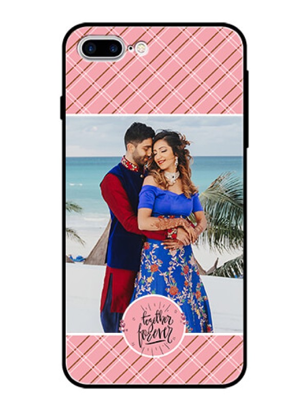 Custom Apple iPhone 7 Plus Personalized Glass Phone Case  - Together Forever Design