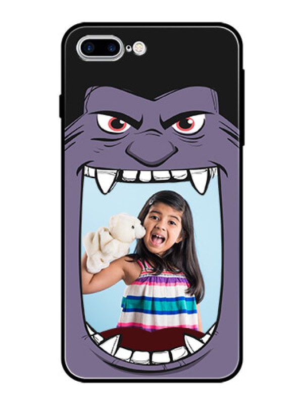 Custom Apple iPhone 7 Plus Custom Glass Phone Case  - Angry Monster Design