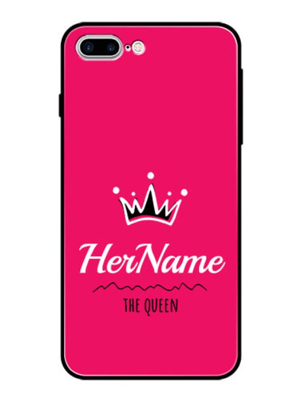 Custom Iphone 7 Plus Glass Phone Case Queen with Name