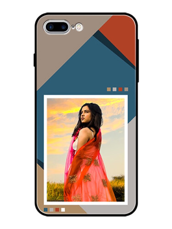 Custom iPhone 7 Plus Personalized Glass Phone Case - Retro color pallet Design