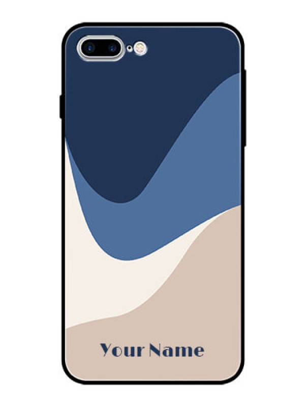 Custom iPhone 7 Plus Custom Glass Phone Case - Abstract Drip Art Design