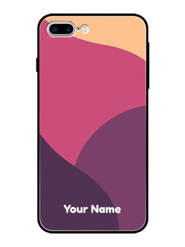 Custom iPhone 7 Plus Custom Glass Phone Case - Mixed Multi-colour abstract art Design