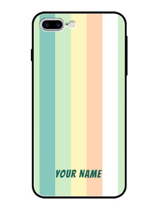 Custom iPhone 7 Plus Photo Printing on Glass Case - Multi-colour Stripes Design