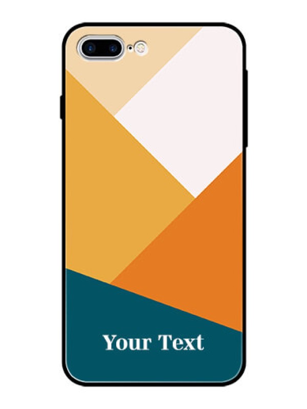 Custom iPhone 7 Plus Personalized Glass Phone Case - Stacked Multi-colour Design