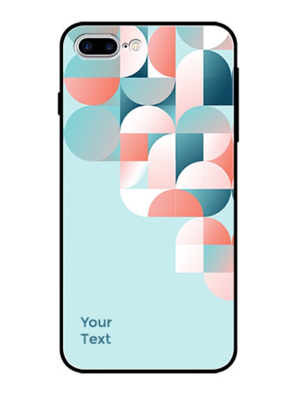 Custom iPhone 7 Plus Custom Glass Phone Case - Stylish Semi-circle Pattern Design