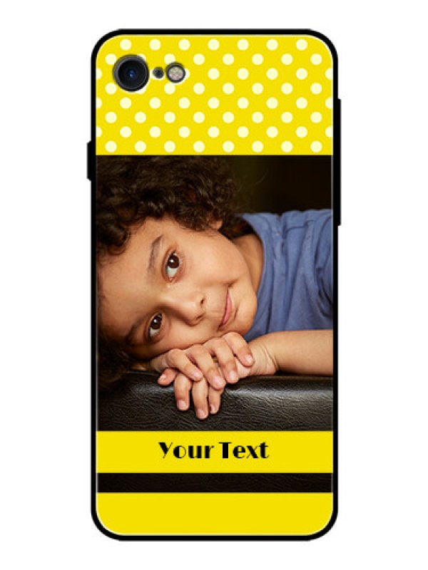 Custom Apple iPhone 7 Custom Glass Phone Case  - Bright Yellow Case Design