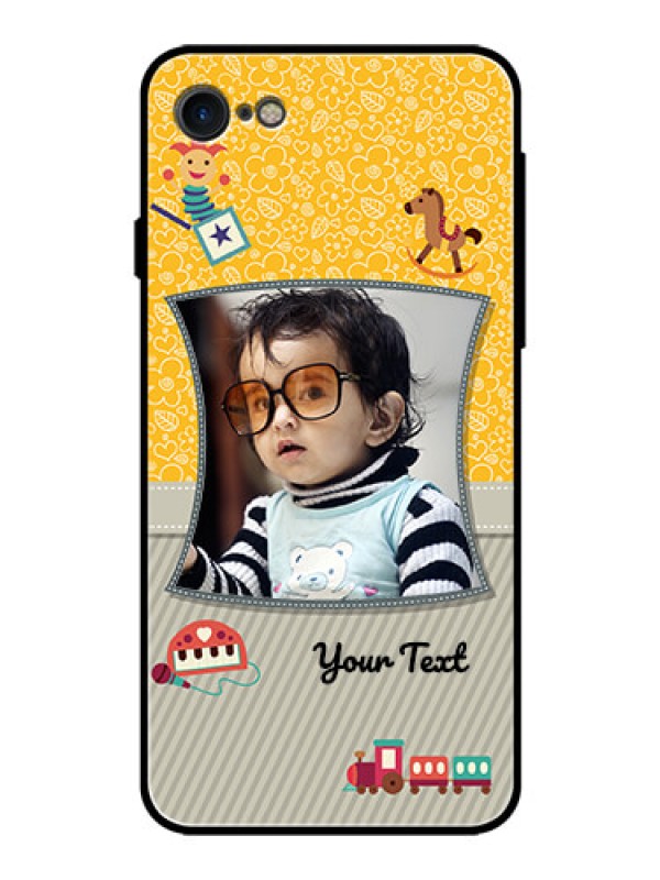Custom Apple iPhone 7 Personalized Glass Phone Case  - Baby Picture Upload Design