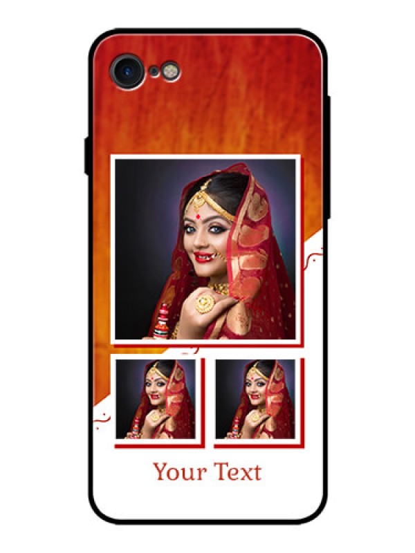 Custom Apple iPhone 7 Custom Glass Phone Case  - Wedding Memories Design  