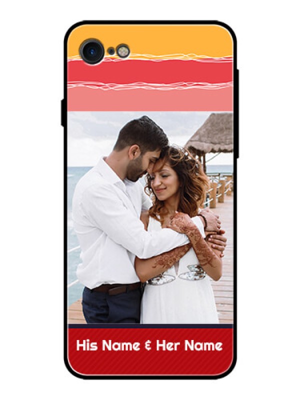 Custom Apple iPhone 7 Custom Glass Mobile Case  - Colorful Case Design