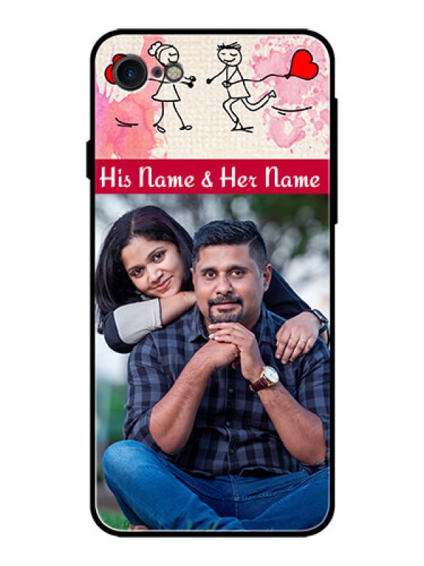 Custom Apple iPhone 7 Photo Printing on Glass Case  - You and Me Case Design