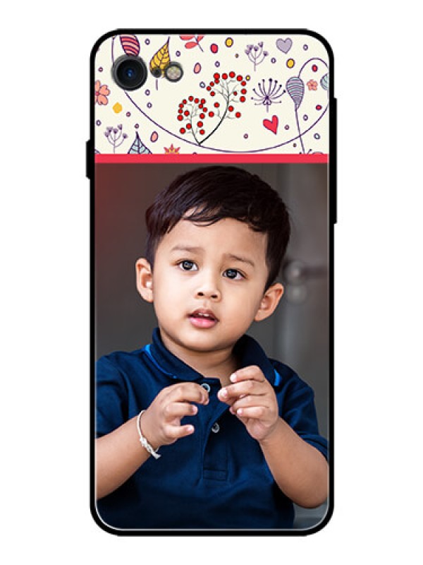 Custom Apple iPhone 7 Custom Glass Mobile Case  - Premium Floral Design