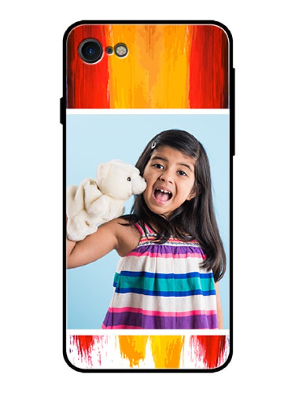 Custom Apple iPhone 7 Personalized Glass Phone Case  - Multi Color Design