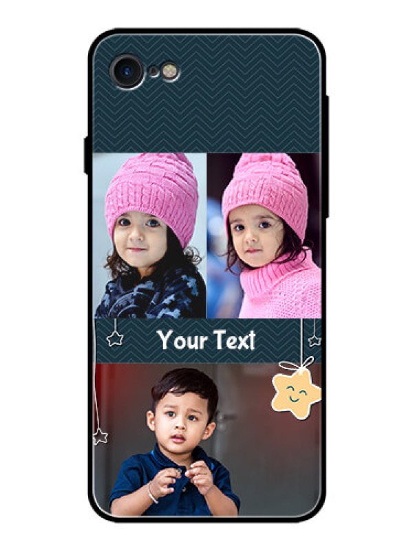 Custom Apple iPhone 7 Custom Glass Mobile Case  - Hanging Stars Design