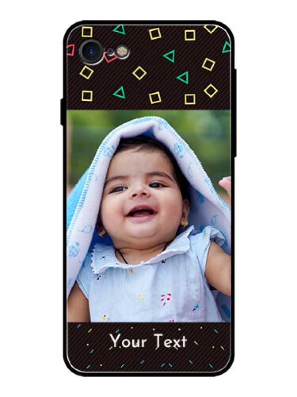 Custom Apple iPhone 7 Custom Glass Phone Case  - with confetti birthday design