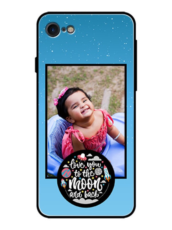 Custom Apple iPhone 7 Custom Glass Mobile Case  - Wave Pattern Colorful Design