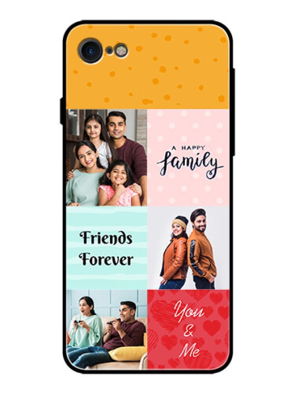 Custom Apple iPhone 7 Personalized Glass Phone Case  - Images with Quotes Design