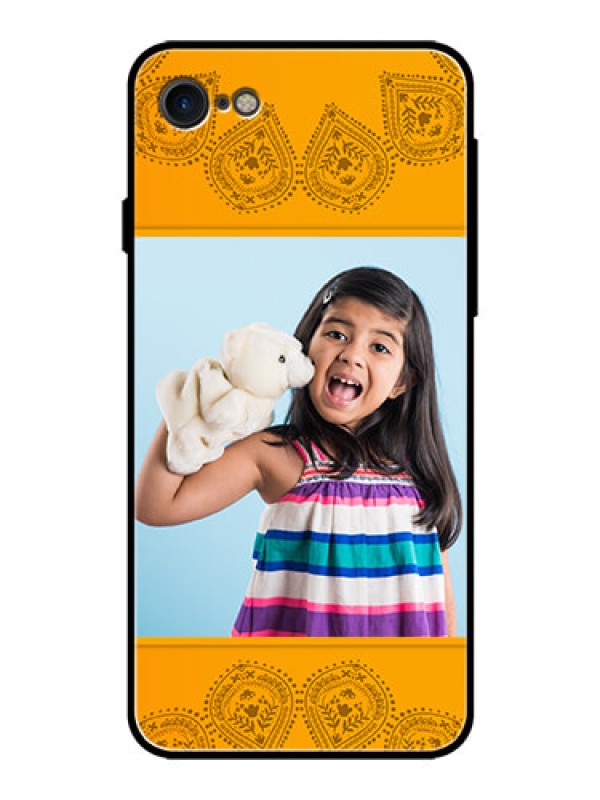 Custom Apple iPhone 7 Personalized Glass Phone Case  - Photo Wedding Design 