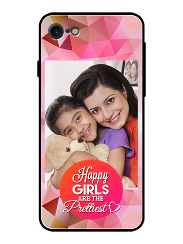 Custom Apple iPhone 7 Photo Printing on Glass Case  - Abstract Triangle Design