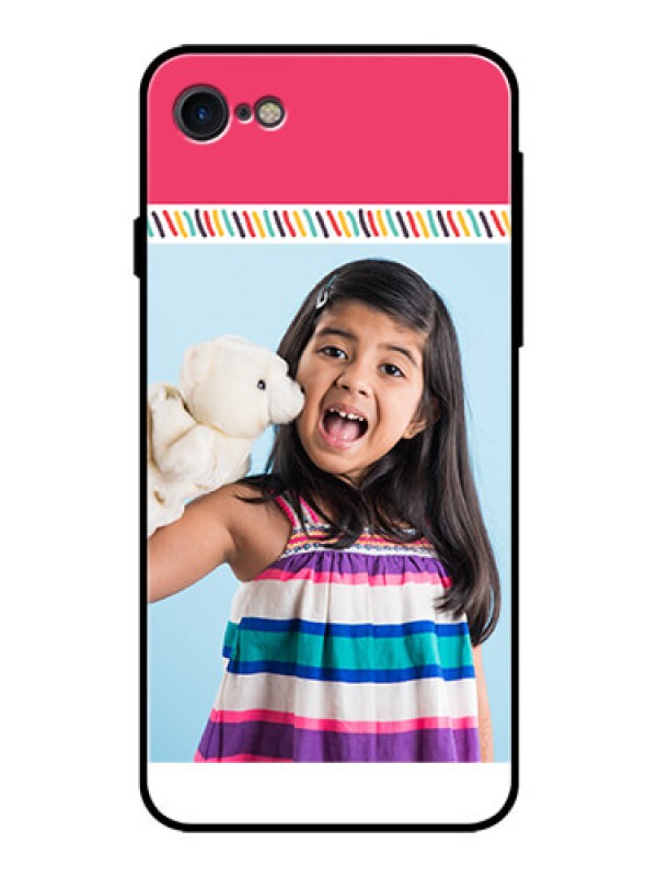 Custom Apple iPhone 7 Personalized Glass Phone Case  - Line art design