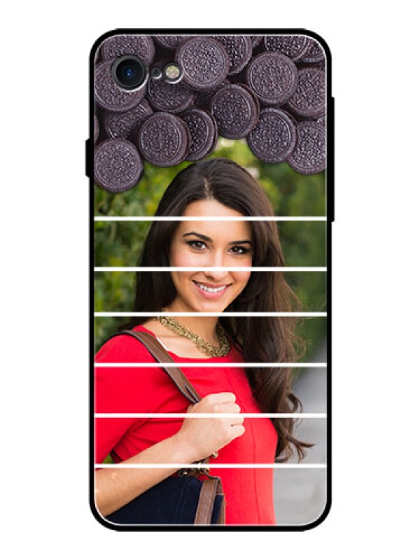 Custom Apple iPhone 7 Custom Glass Phone Case  - with Oreo Biscuit Design