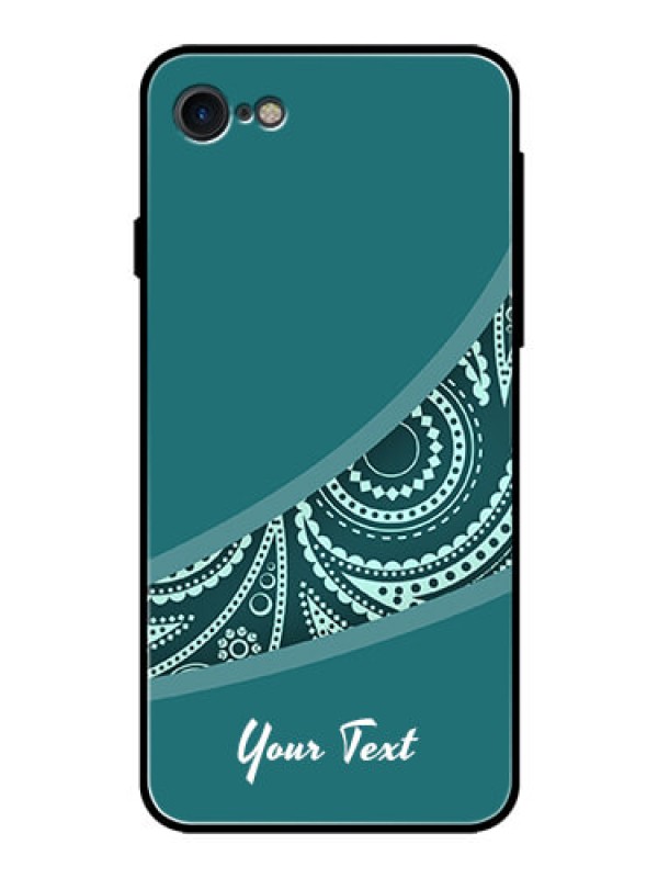 Custom iPhone 7 Photo Printing on Glass Case - semi visible floral Design
