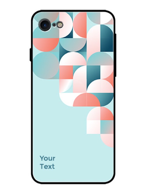 Custom iPhone 7 Custom Glass Phone Case - Stylish Semi-circle Pattern Design