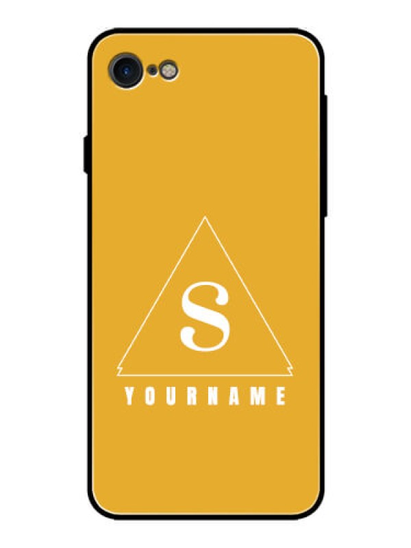 Custom iPhone 7 Personalized Glass Phone Case - simple triangle Design