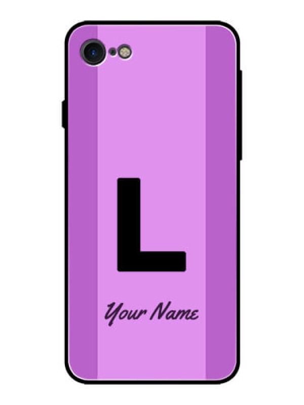 Custom iPhone 7 Custom Glass Phone Case - Tricolor custom text Design