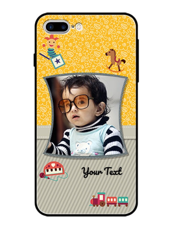 Custom Apple iPhone 8 Plus Personalized Glass Phone Case  - Baby Picture Upload Design