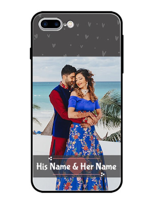 Custom Apple iPhone 8 Plus Custom Glass Mobile Case  - Buy Love Design with Photo Online