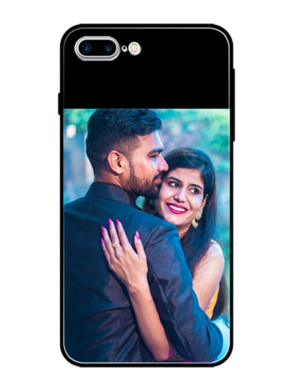 Custom iPhone 8 Plus Custom Glass Phone Case - Upload Full Picture With Custom Color Design