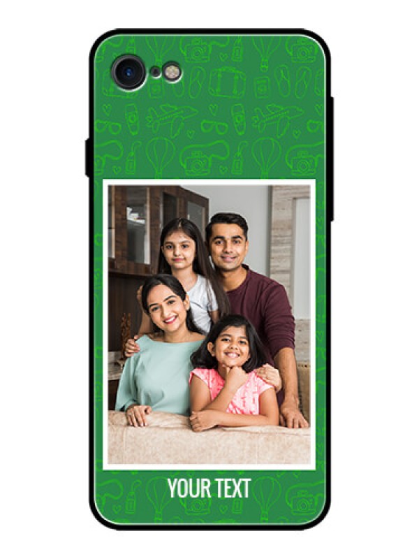 Custom Apple iPhone 8 Personalized Glass Phone Case  - Picture Upload Design