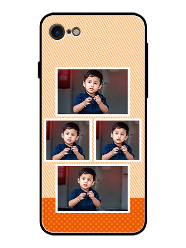 Custom iPhone SE 2020 Photo Printing on Glass Case  - Bulk Photos Upload Design