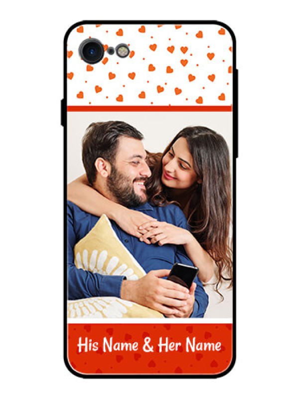 Custom iPhone SE 2020 Custom Glass Phone Case  - Orange Love Symbol Design