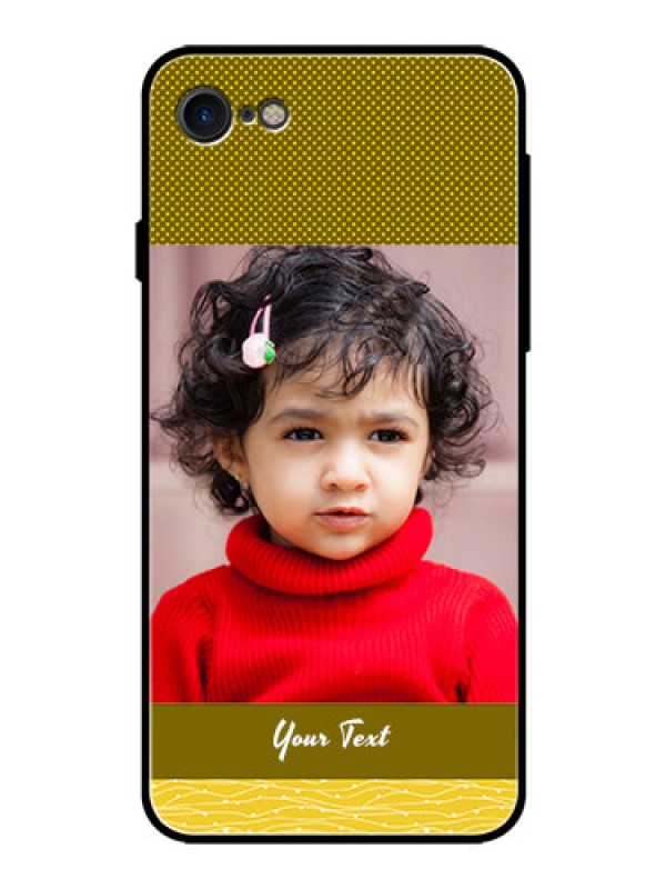 Custom iPhone SE 2020 Custom Glass Phone Case  - Simple Green Color Design