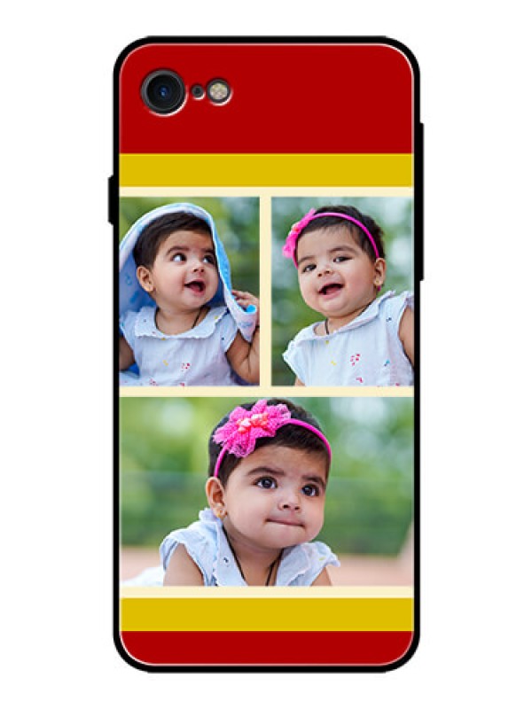 Custom iPhone SE 2020 Custom Glass Mobile Case  - Multiple Pic Upload Design