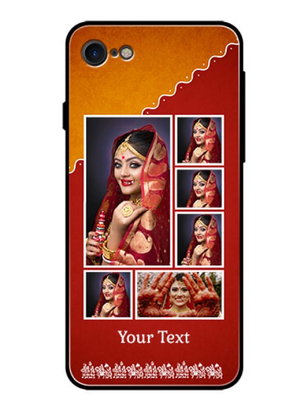 Custom iPhone SE 2020 Personalized Glass Phone Case  - Wedding Pic Upload Design