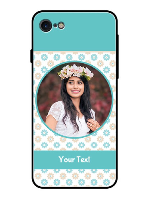 Custom iPhone SE 2020 Custom Glass Mobile Case  - Beautiful Flowers Design