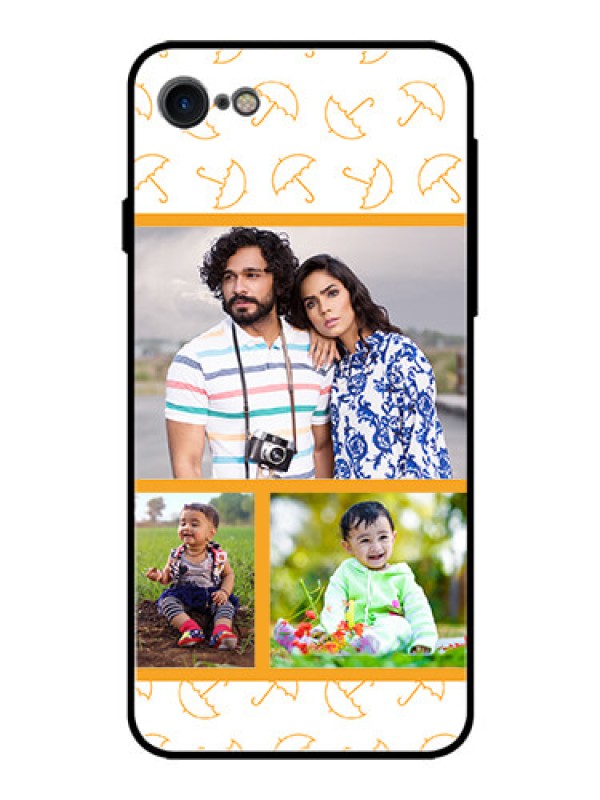 Custom iPhone SE 2020 Custom Glass Mobile Case  - Yellow Pattern Design