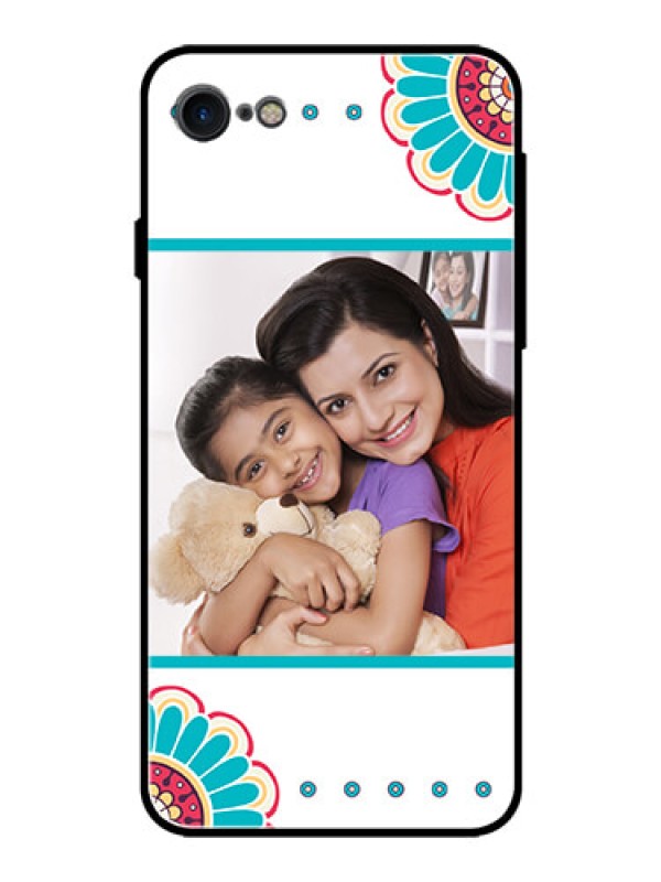 Custom iPhone SE 2020 Custom Glass Phone Case  - Flower Design
