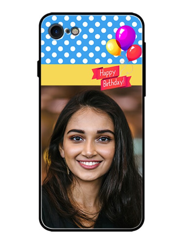 Custom iPhone SE 2020 Custom Glass Mobile Case  - Happy Birthday Design